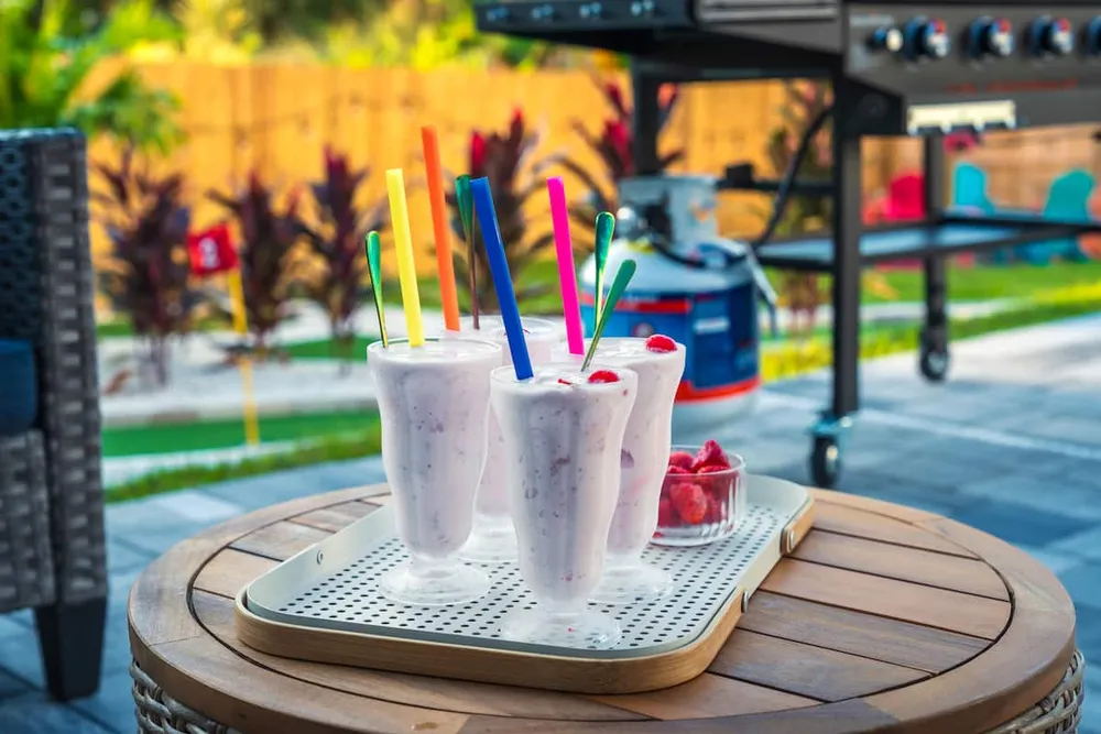 Fresh milkshakes on the patio
