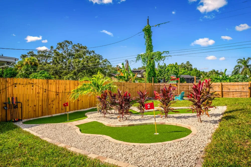 Private mini golf course