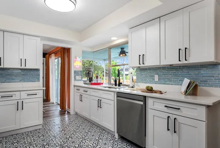 Beautifully designed kitchen with pass-through window